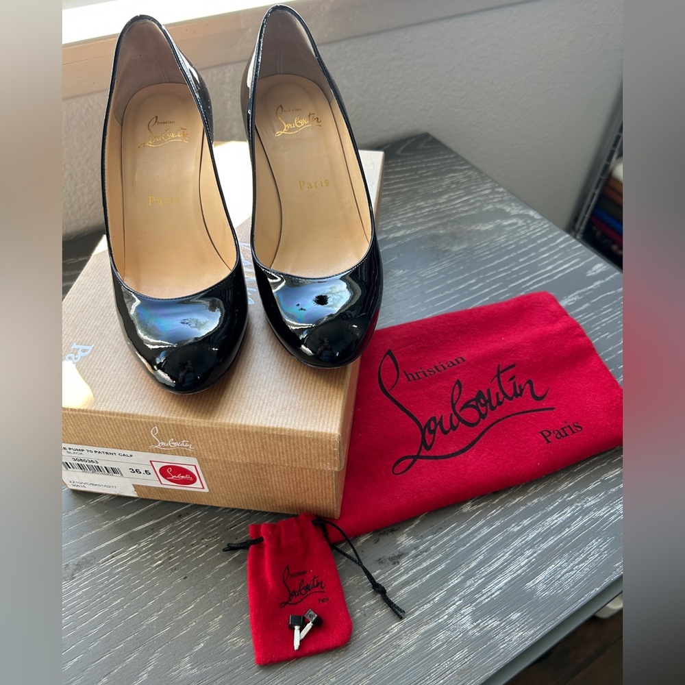 Christian Louboutin Black Patent Leather Heels